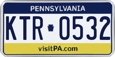 PA license plate KTR0532