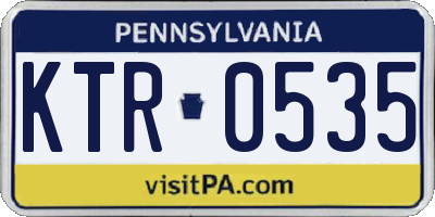 PA license plate KTR0535