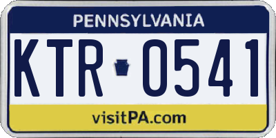 PA license plate KTR0541