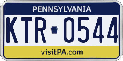 PA license plate KTR0544