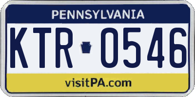 PA license plate KTR0546