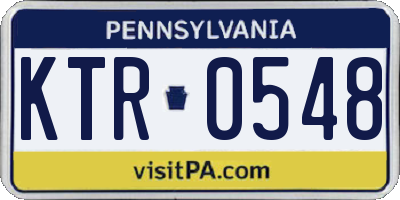 PA license plate KTR0548