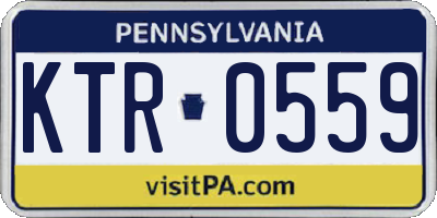 PA license plate KTR0559