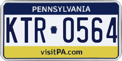 PA license plate KTR0564
