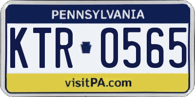 PA license plate KTR0565