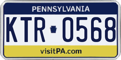 PA license plate KTR0568