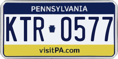 PA license plate KTR0577