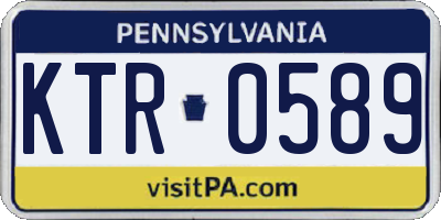 PA license plate KTR0589