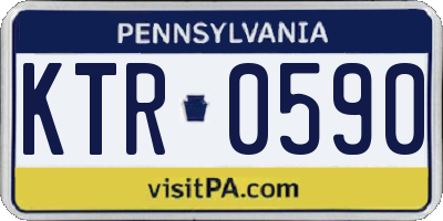 PA license plate KTR0590