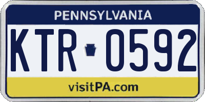PA license plate KTR0592