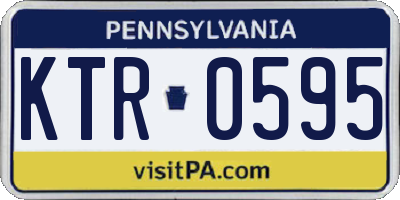 PA license plate KTR0595