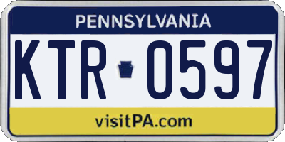 PA license plate KTR0597
