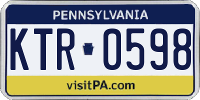 PA license plate KTR0598