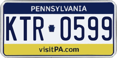 PA license plate KTR0599