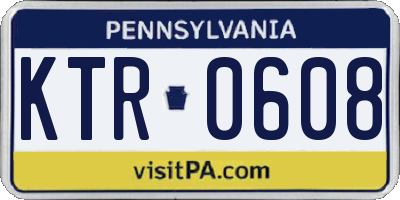 PA license plate KTR0608