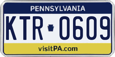 PA license plate KTR0609