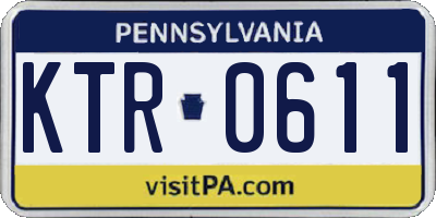 PA license plate KTR0611