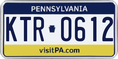 PA license plate KTR0612