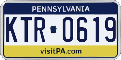 PA license plate KTR0619
