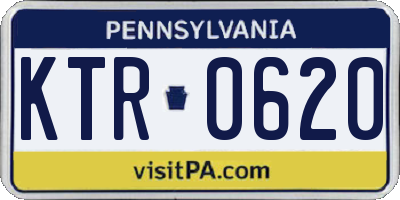 PA license plate KTR0620