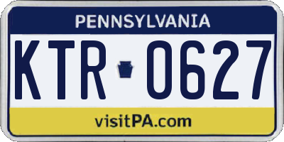 PA license plate KTR0627