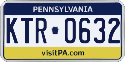 PA license plate KTR0632