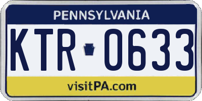 PA license plate KTR0633