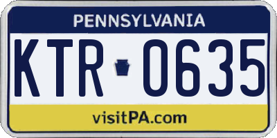 PA license plate KTR0635