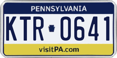 PA license plate KTR0641