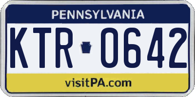 PA license plate KTR0642