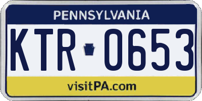 PA license plate KTR0653