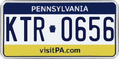 PA license plate KTR0656