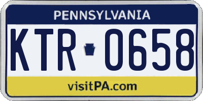 PA license plate KTR0658