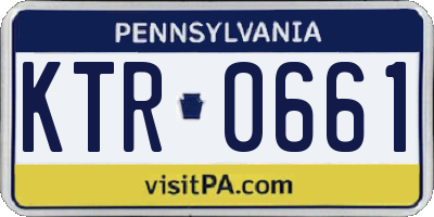 PA license plate KTR0661