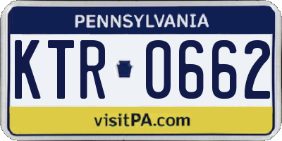 PA license plate KTR0662