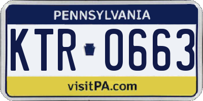 PA license plate KTR0663
