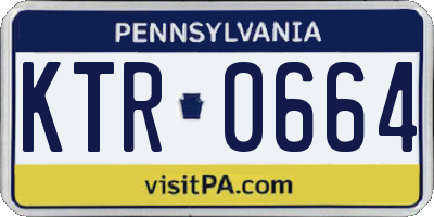 PA license plate KTR0664