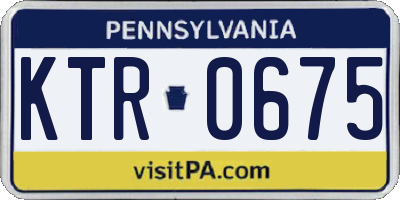 PA license plate KTR0675