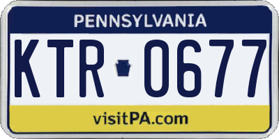 PA license plate KTR0677