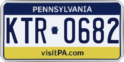 PA license plate KTR0682