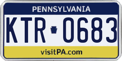 PA license plate KTR0683
