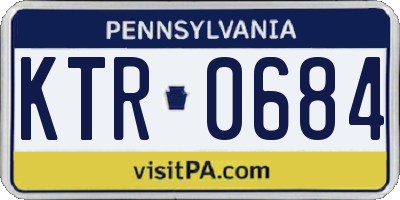 PA license plate KTR0684