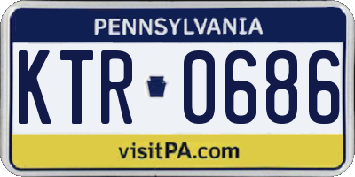 PA license plate KTR0686