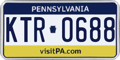 PA license plate KTR0688