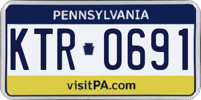 PA license plate KTR0691