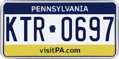 PA license plate KTR0697