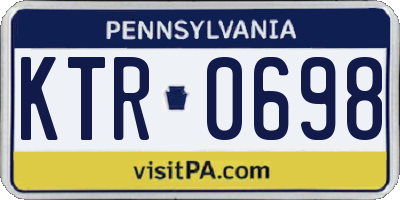 PA license plate KTR0698