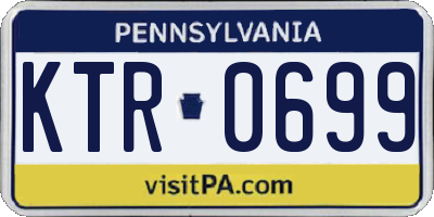 PA license plate KTR0699