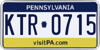PA license plate KTR0715