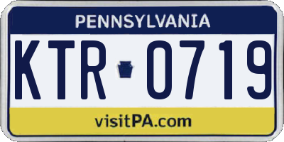 PA license plate KTR0719
